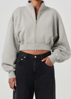 Sale - Asta Zip Sweatshirt - Drab Sweaters & Knits