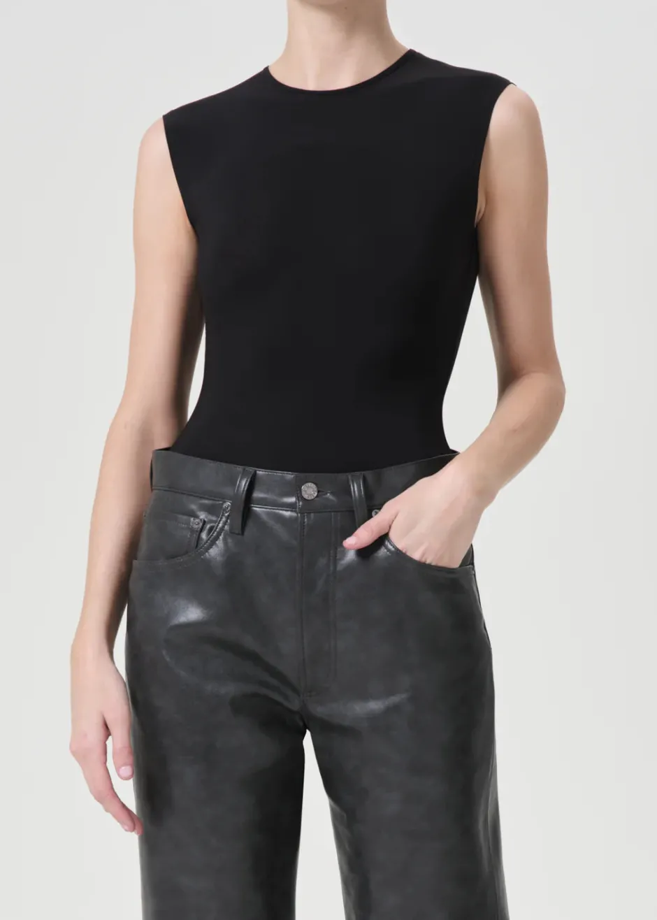 New - Aura Sleeveless Bodysuit - Black Crop Tops | Bodysuits