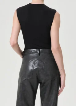 New - Aura Sleeveless Bodysuit - Black Crop Tops | Bodysuits