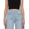 Discount - Cropped Poppy Tank - Black Crop Tops