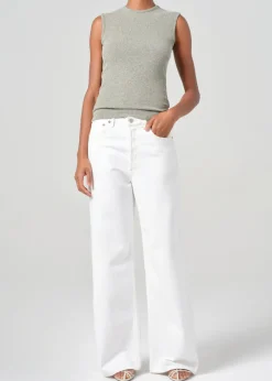 Fashion - Dame High Rise Wide Leg No Cuff - Milkshake Denim | All Denim