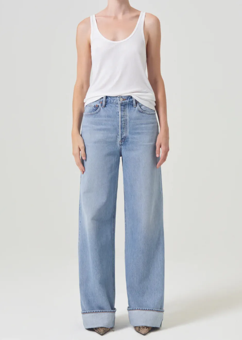 Clearance - Dame High Rise Wide Leg Jean - Showdown Flare | Straight