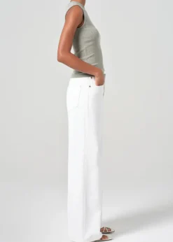 Fashion - Dame High Rise Wide Leg No Cuff - Milkshake Denim | All Denim