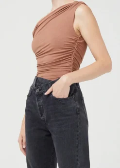 Outlet - Hilma Twist Sleeve Bodysuit In Multiple Colors Bodysuits