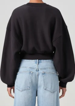 Hot - Kit Sweatshirt - Washed Black Sweaters & Knits