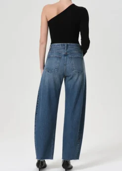 Sale - Luna High Rise Pieced Taper - Split High-Rise | Denim