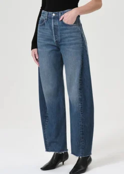 Sale - Luna High Rise Pieced Taper - Split High-Rise | Denim