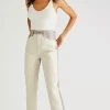 Clearance - Paneled Recycled Leather Pants - Powder Pants