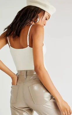 Clearance - Paneled Recycled Leather Pants - Powder Pants