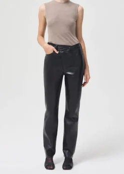Online - Recycled Leather Criss Cross Straight - Detox Denim | All Denim