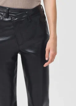 Online - Recycled Leather Criss Cross Straight - Detox Denim | All Denim