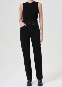 Online - 90's Pinch Waist High Rise Straight Long - Crushed High-Rise | Denim