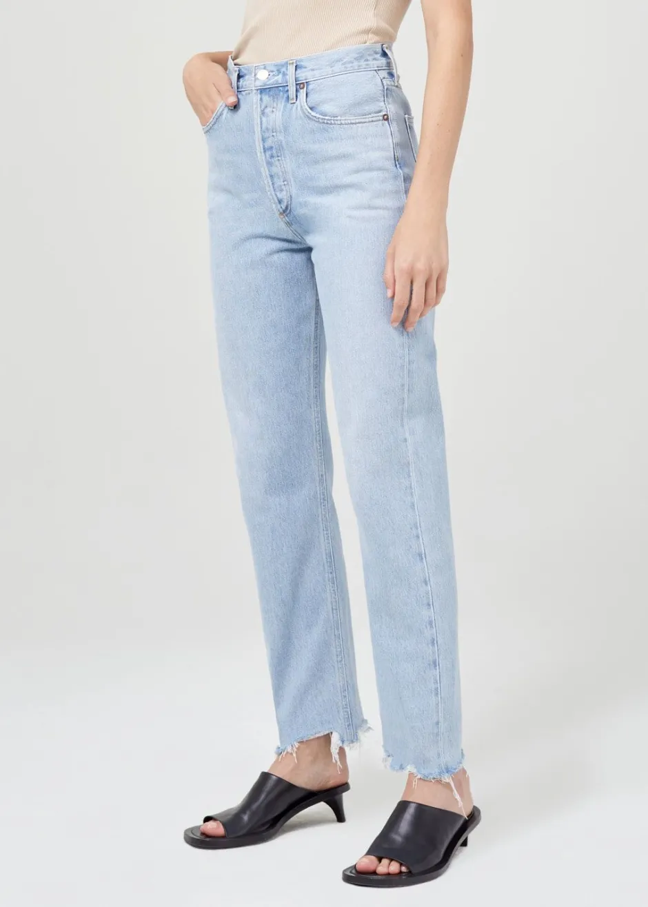 Clearance - 90’s Pinch Waist High Rise Straight - Imitate Denim | All Denim
