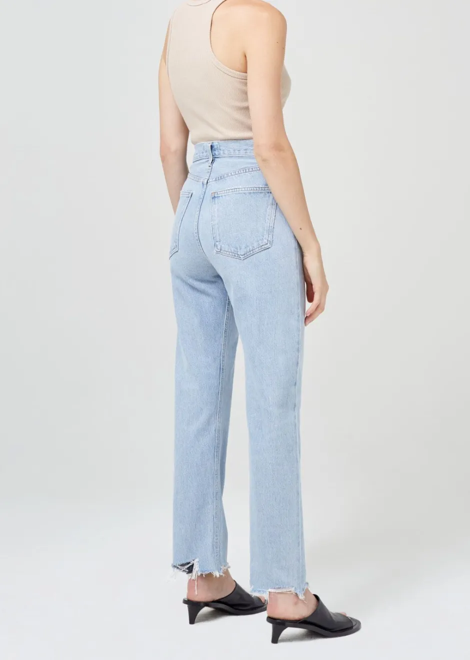 Clearance - 90’s Pinch Waist High Rise Straight - Imitate Denim | All Denim