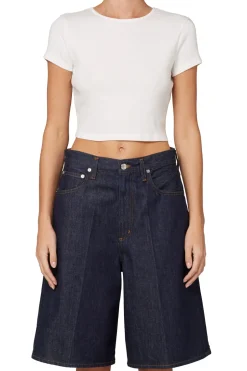 Discount - Savannah Tee - White Crop Tops