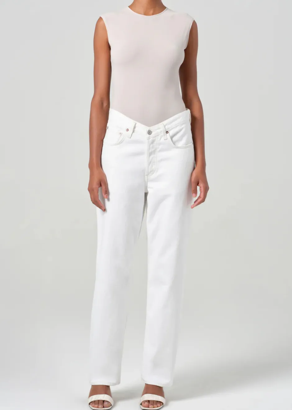 Discount - V-Waist Baggy - Milkshake Denim | All Denim