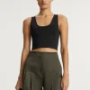 Fashion - Cleo Knit Top - Black Crop Tops