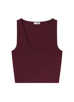 Sale - Cleo Knit Top - Mulberry Crop Tops