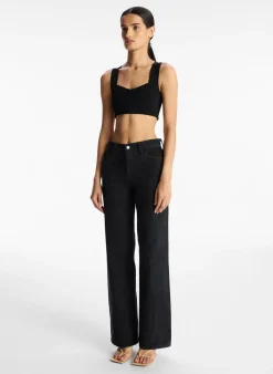 Hot - Jordana Bra - Black Crop Tops