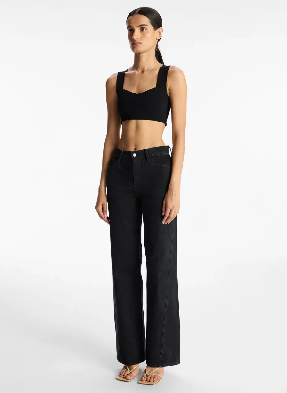 Hot - Jordana Bra - Black Crop Tops