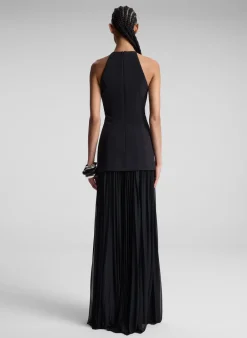 Best - Lana Pleated Maxi Dress - Black Dresses | Long Dresses