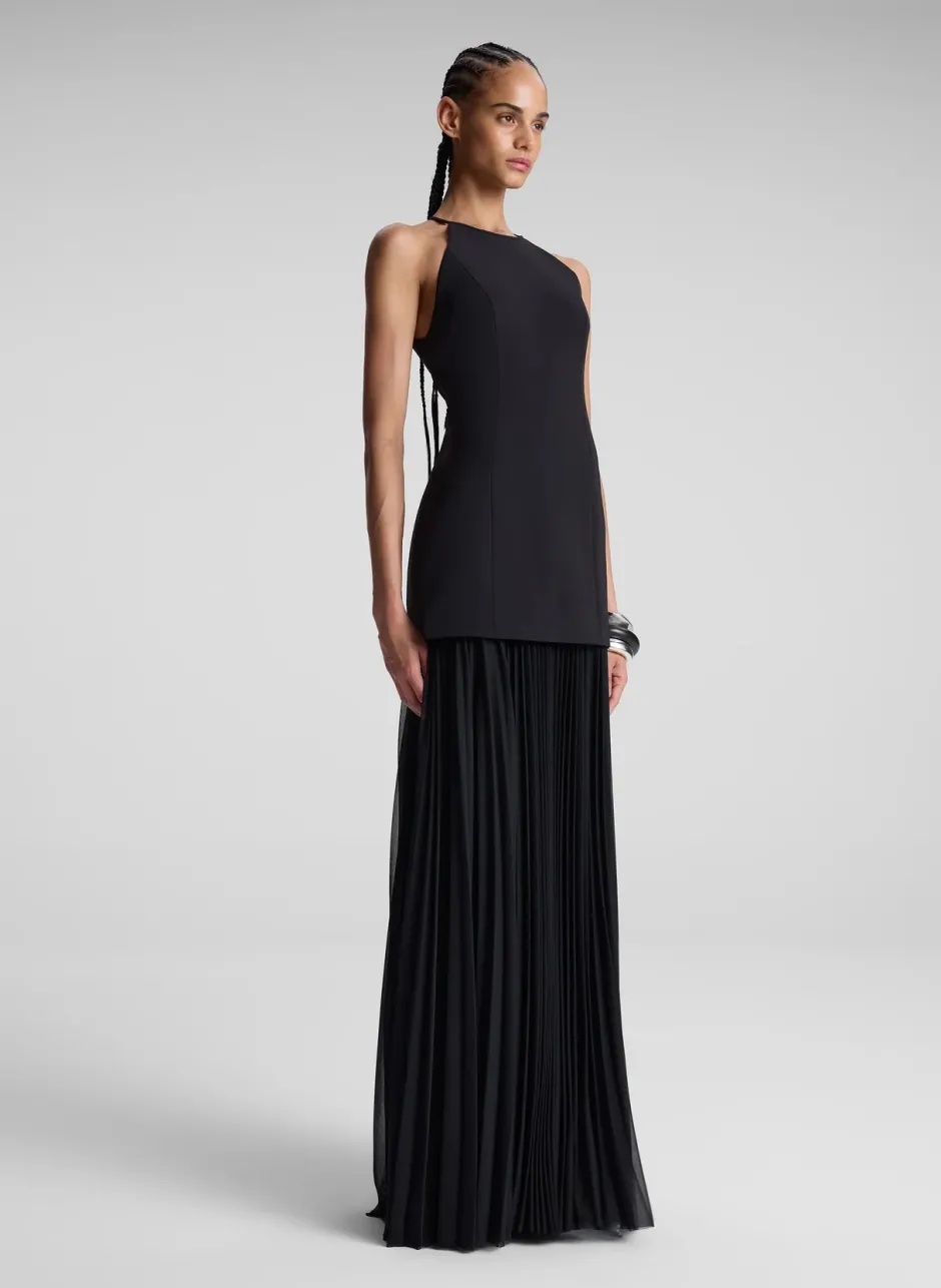 Best - Lana Pleated Maxi Dress - Black Dresses | Long Dresses