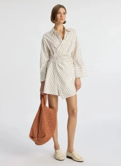 Fashion - Madison ll Wrap Mini Dress - Bone/Lark Dresses | Mini Dresses