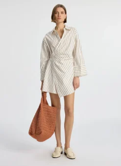 Fashion - Madison ll Wrap Mini Dress - Bone/Lark Dresses | Mini Dresses