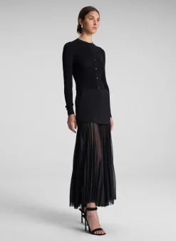 Best - Willa Pleated Maxi Skirt - Black Long Skirts