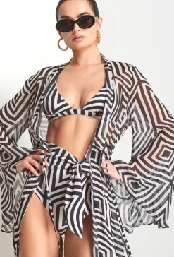 Sale - Sienna Bikini Top - Boxes Print Bikini