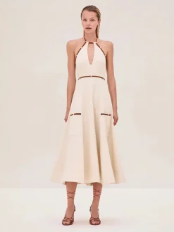 Outlet - Arden Dress - Ivory Midi | Midi Dresses