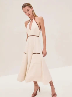 Outlet - Arden Dress - Ivory Midi | Midi Dresses