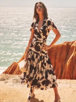 Outlet - Avanna Dress - Obsidian Brown Long Dresses | Dresses