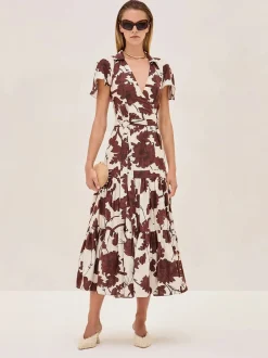 Outlet - Avanna Dress - Obsidian Brown Long Dresses | Dresses