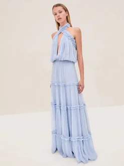 Fashion - Izbelle Dress - Sky Blue Long Dresses | Dresses