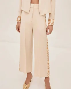 New - Luzon Pants - Ivory/Orange Pants