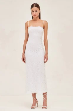 Sale - Rishell Dress - White Lace Dresses | Midi