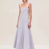 Sale - Talette Dress - Havana Stripes Midi | Midi Dresses