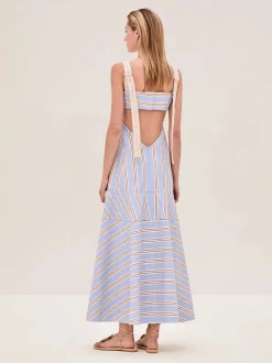 Sale - Talette Dress - Havana Stripes Midi | Midi Dresses