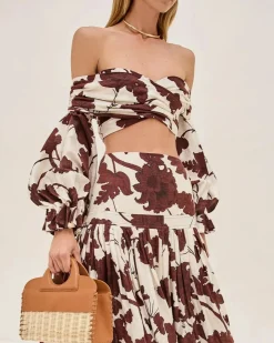 Discount - Trisha Top - Obsidian Brown Crop Tops