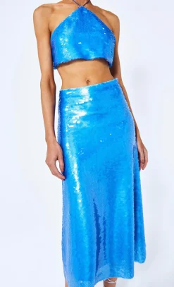 Sale - Verene Skirt - Azure Long Skirts