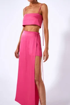 Clearance - Zurich Skort - Magenta Long Skirts