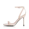 Online - Minny Heel - Cream Leather Shoes