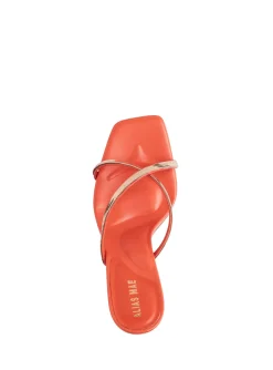 Sale - Mira Heel - Orange Leather Shoes