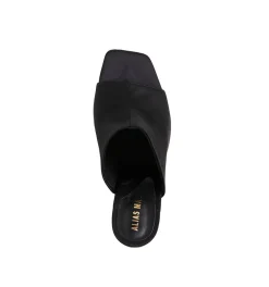 Hot - Misty Heel - Black Satin Shoes