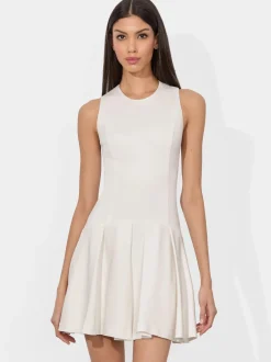 Clearance - Adley Drop Waist Mini Dress - Off White Mini Dresses | Dresses