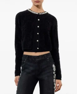 Fashion - Dollie Embellished Cashmere Cardigan - Black Sweaters & Knits