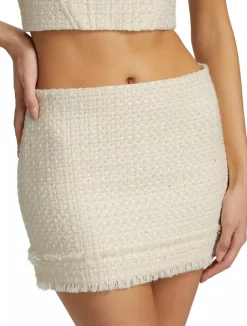 Hot - Ecenia Mini Skirt - Off White Mini Skirts