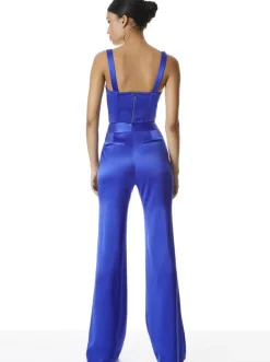 New - Jeanna Bustier Cropped Top - royalty Crop Tops