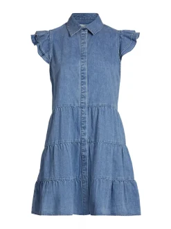 Outlet - Jem Denim Mini Dress - Light Chambray Mini Dresses | Dresses